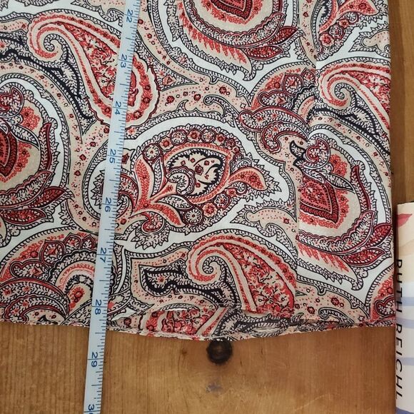 🦋3/$25 Massimo Dutti Size 6 Red Brown Paisley Sleeveless V-Neck Tank Top - Picture 8 of 9